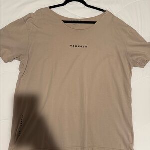 YoungLA Men’s Beige Short Sleeve Tee x Jerdani collab